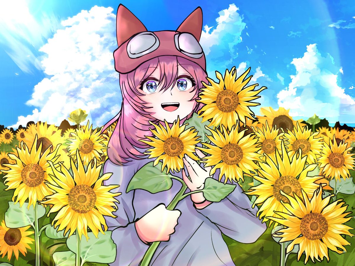 <a href="/InakaTabi_NFT/">InakaTabi</a> in the sunflower field. Sunflower is a symbol of optimism and loyalty. I'm optimistic that this project will be successful and will always support this project in the future 🌻 <a href="/Inakasimon/">Simon</a> @InakaYoru
