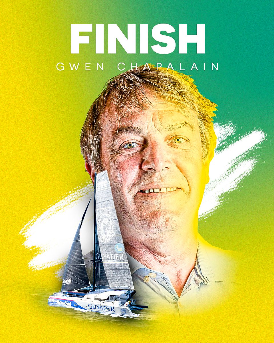 [( FINISH RHUM MULTI 🏁)]

Gwen Chapalain 🇫🇷 / Guyader - Savéol crossed the finish line of the #RDR2022 in 5th place in Rhum Multi
ranking after 17 days 13 hours 19mn 15sec of racing 👏