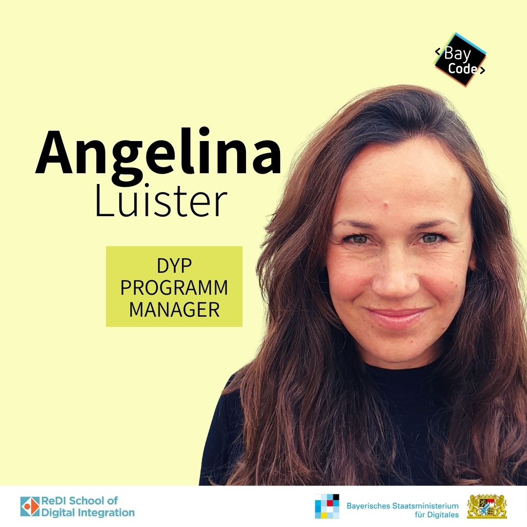 Frohen 1. Advent!

Heute stellen wir euch unser erstes #BayCode-Team Mitglied vor:
💛 Angelina Luister

Für mehr Infos über das #BayCode-Team schaut doch mal auf unserem Instagram-Account vorbei!

@gerlach_judith   <a href="/digitalbayern/">Bayerisches Digitalministerium</a>