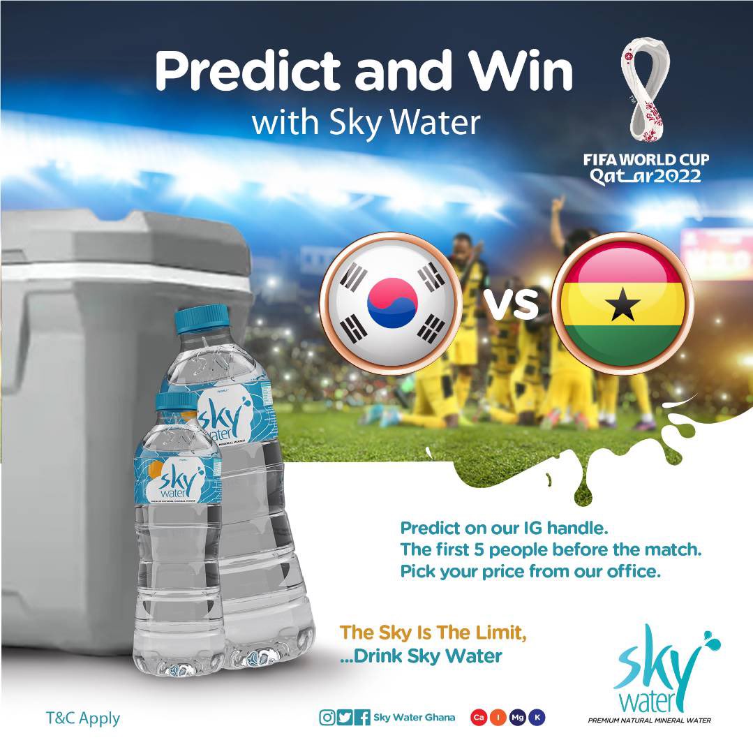 Predict & Win!!!! Predict the scoreline between Ghana 🇬🇭 vrs South Korea . The first 5 people to predict correctly will win BIG!! T&C’s apply! Let the Games Begin! Go Blackstars Go !!!!