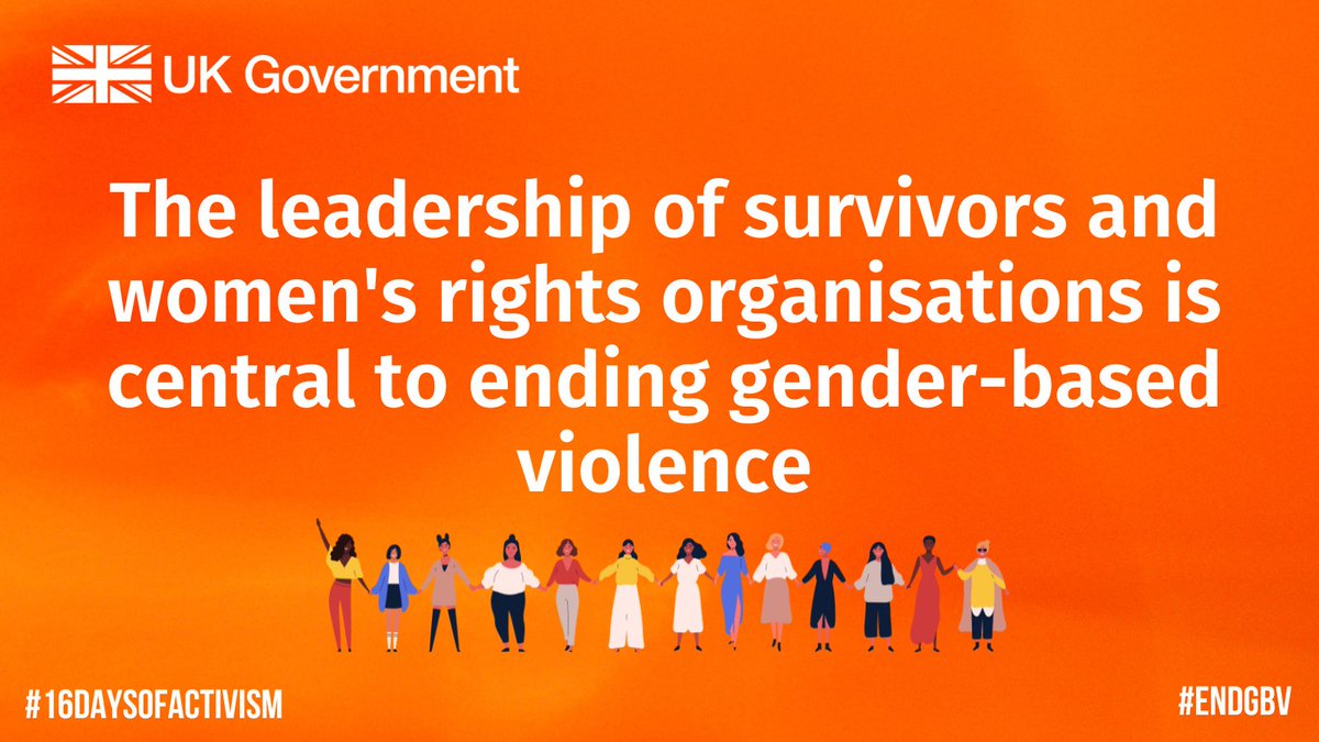We know the leadership of survivors & women's rights organisations is crucial to ending GBV. Kickstarting tomorrow the PSVI Conference will strengthen support to survivors & the global response to conflict-related sexual violence. #ForSurvivorsWithSurvivors #16DaysOfActivism
