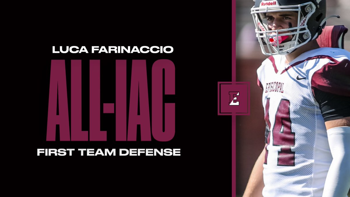 Congratulations to junior Luca Farinaccio who was named FIRST TEAM ALL-IAC (DEFENSE) for the 2022 season! <a href="/EHSfootball1839/">Episcopal High School Football</a> <a href="/EpiscopalHS/">EHS: The High School</a>