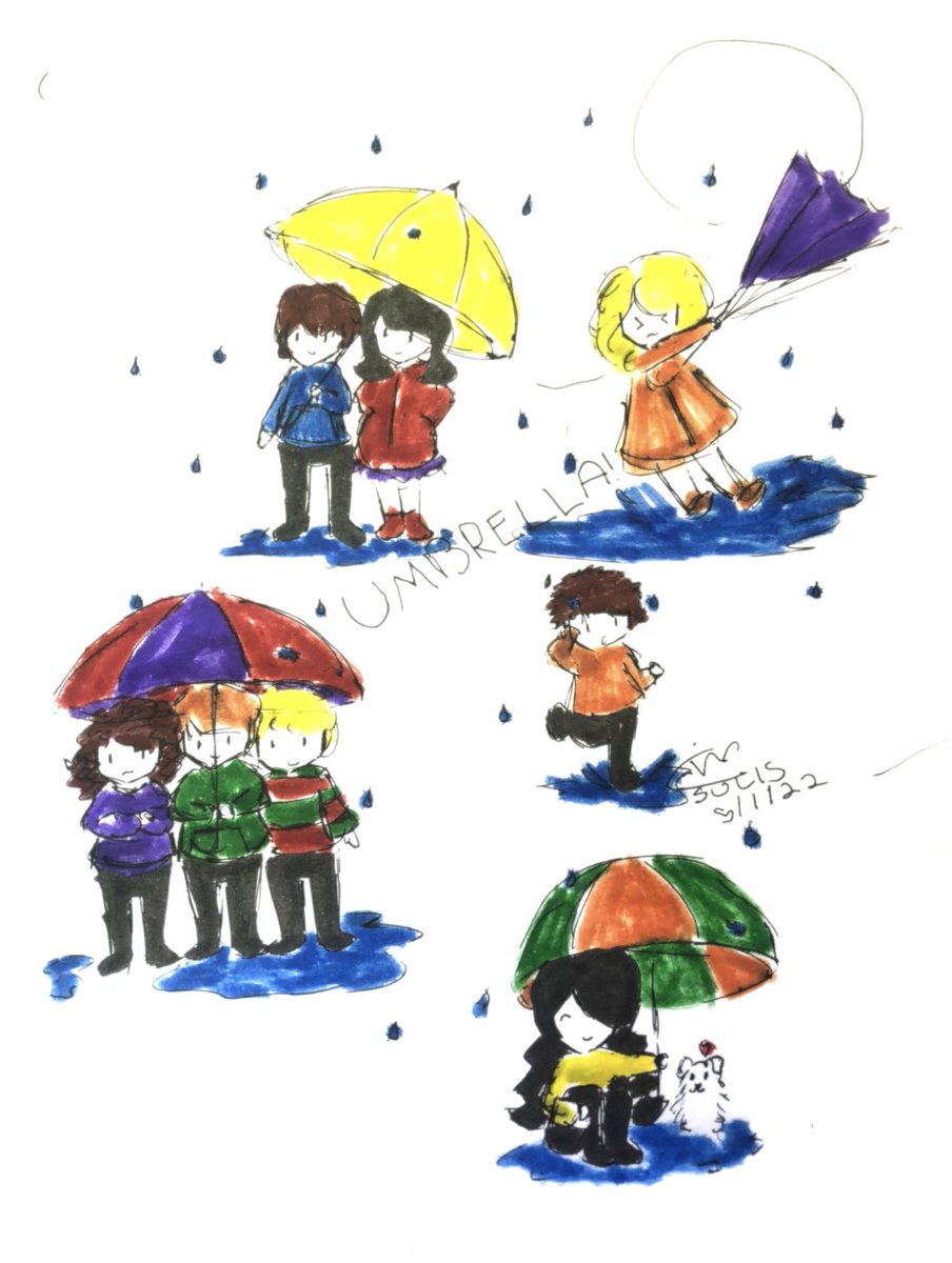SFancy08's tweet photo. 💕gm and wishing you a #slightlyfancy #SundayFunday even if like here, it’s the perfect rainy Sunday to stay in, catch-up and prep for next week, and chill a little. 💕will def need an #umbrella #coldnovemberrain @SulisNFT #45 #dailycomics https://t.co/zOtyfc75e7