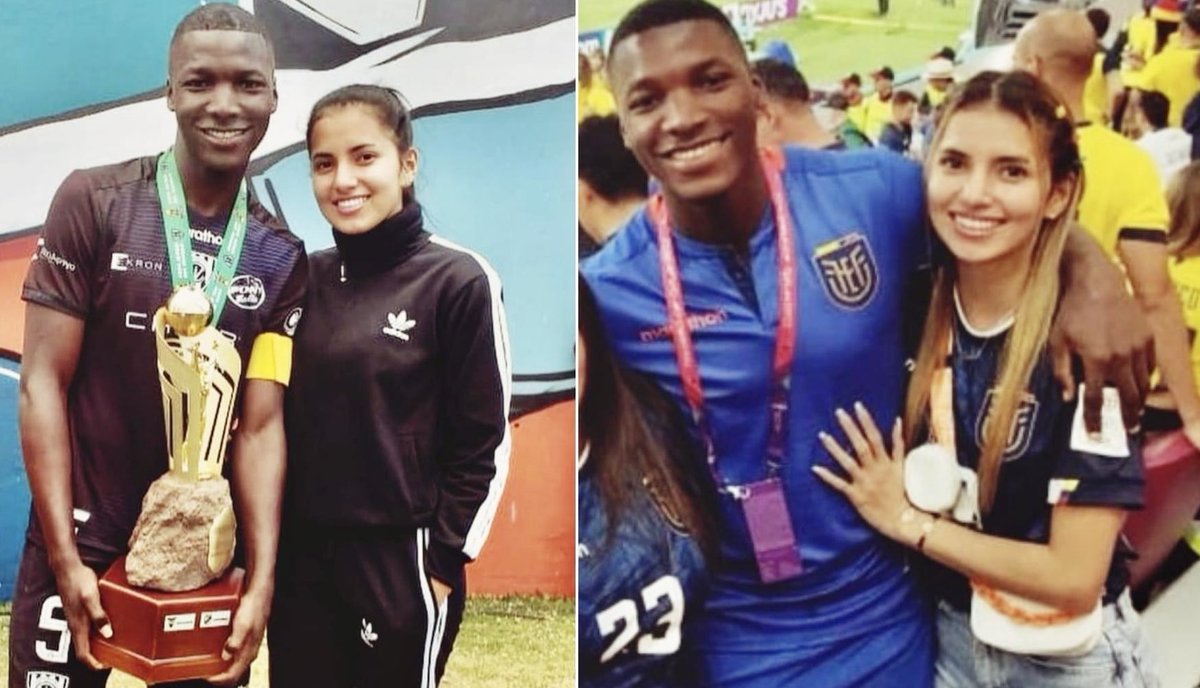 🇪🇨Paola Salazar y Moisés Caicedo (21) se conocieron hace 5 años en Santo Domingo y nunca se separaron. 
La Reina 2022 del Carnaval de Las Américas (Los Ríos) acompaña a Moi en Qatar como lo hacía cuando el futbolista estaba en las formativas del IDV. La pareja del mundial.