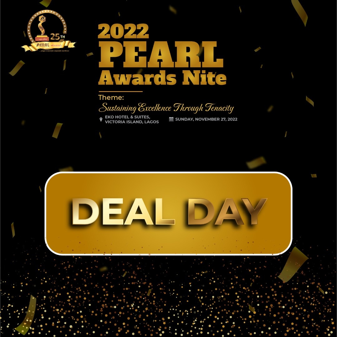 It's the PEARL AWARDS NITE.... The biggest day of Nigeria's Capital Market. 

Today, we are rewarding excellence, outstanding performances and tenacity in the capital market.

Date: November 27th, 2022.
Venue: Eko Hotel and Suites, Lagos
Time: 3pm
#pearlawardsat25