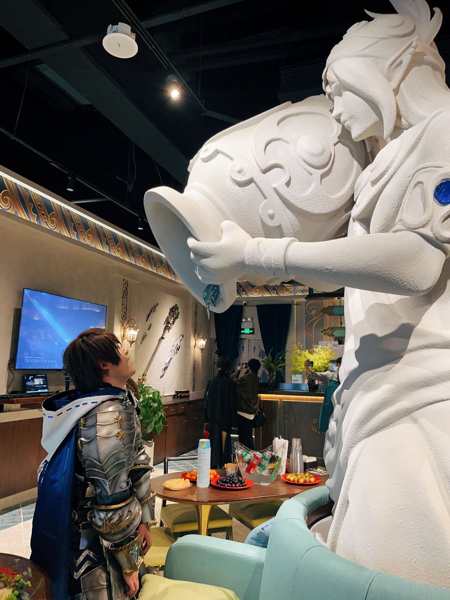 komichi5519's tweet photo. #FF14 New FFXIV themed restaurant in Shanghai.  so excited to be invited here yesterday.😆😆😆 https://t.co/kSOXzK1ROi