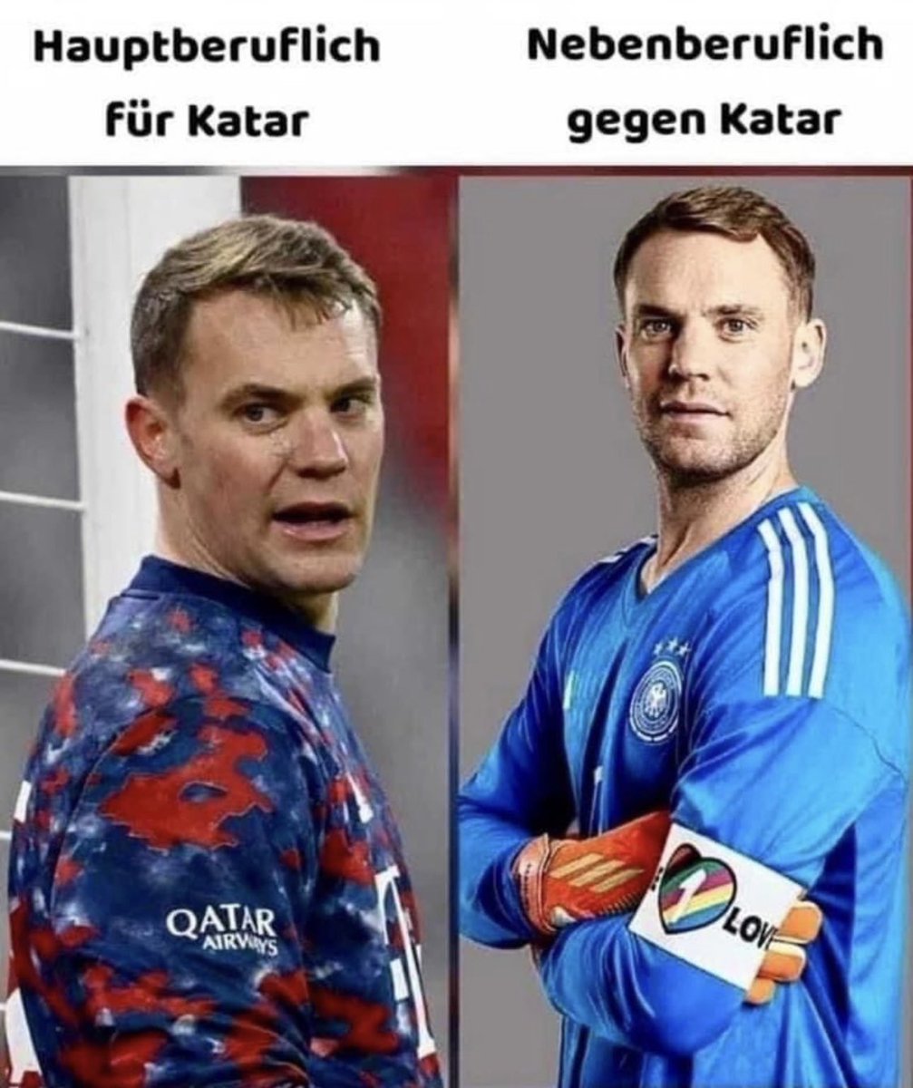 Ein Sinnbild für die Doppelmoral in unserer Gesellschaft.Das was das #DFBTeam im SPORT veranstaltet, ist genauso lächerlich, wie die #Klimaaktivisten in der Politik.
Auf eine Klimakonferenz mit dem Privatjet zu fliegen.