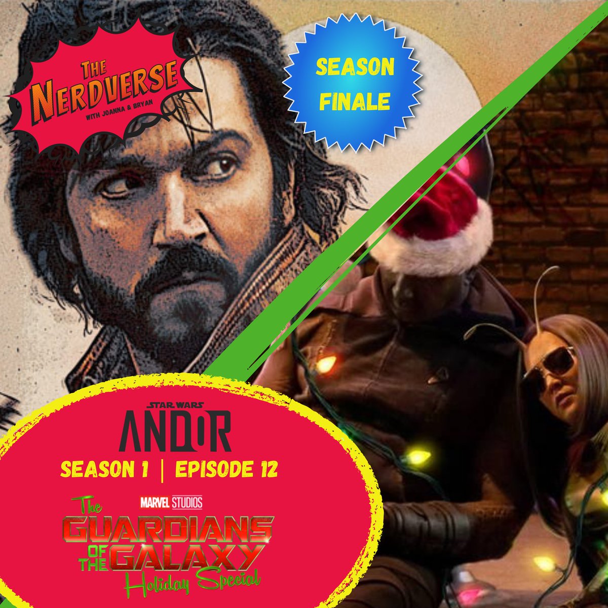 TheNerdVersePod's tweet photo. We break down the Guardians of the Galaxy Holiday Special and the SEASON FINALE of Andor! Our thoughts are ALL OVER THE PLACE.

Listen Here: https://t.co/cesOw3kmE3

#andor #disney #disneyplus #GuardiansoftheGalaxyHolidaySpecial #GuardiansOfTheGalaxy https://t.co/bYP7KuquEP