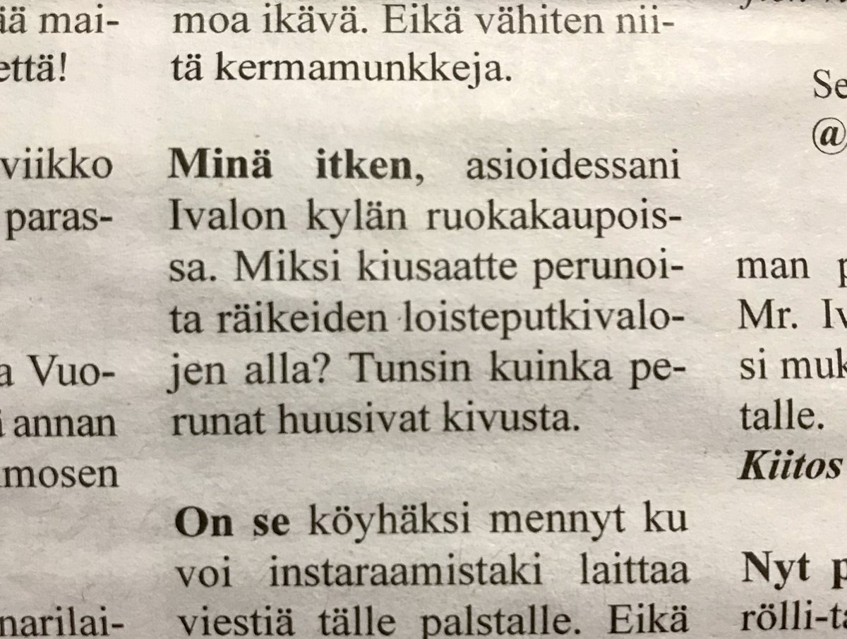 marikor's tweet photo. Sillä aikaa Inarilaisen tekstiviestipalstalla.

Inarilainen 9.11.2022

#properuna https://t.co/iiV2EgCLJq