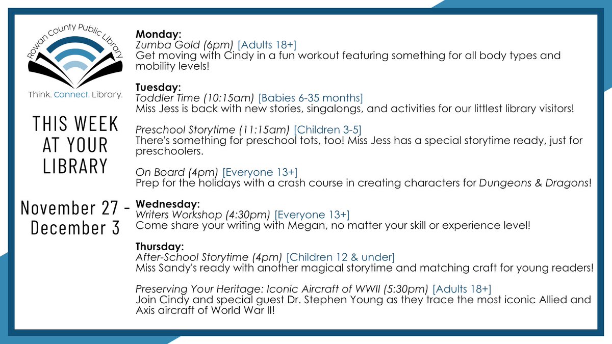 Rowan County Public Library (@rowanpubliclib) on Twitter photo 