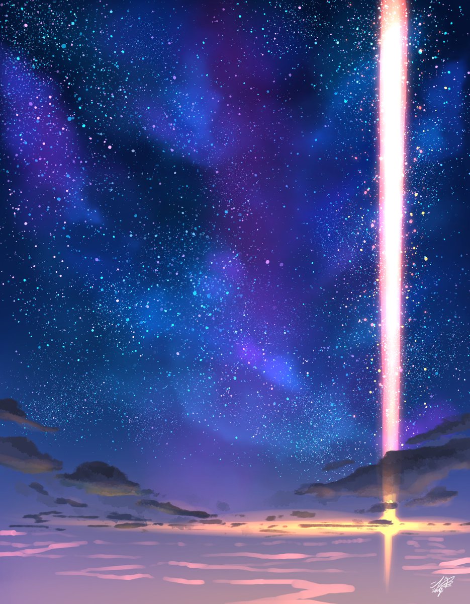 今日描いてた背景、赤い光入れたらローグワンの最後っぽくなった https://t.co/BaCRgOnVOh