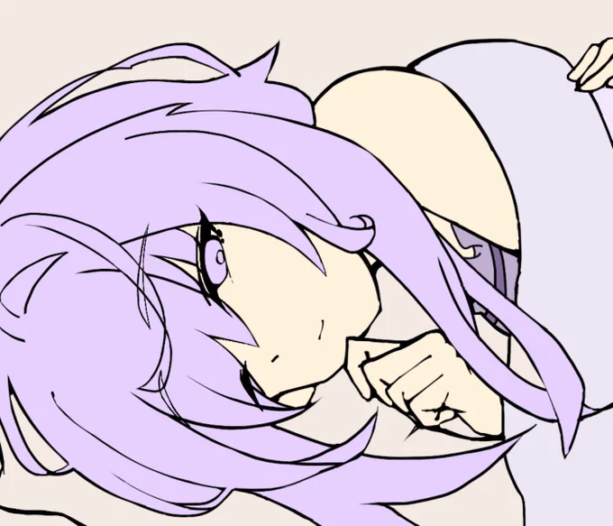 ご依頼で描いてるゆかりさんの寝顔が我ながらとても良い 