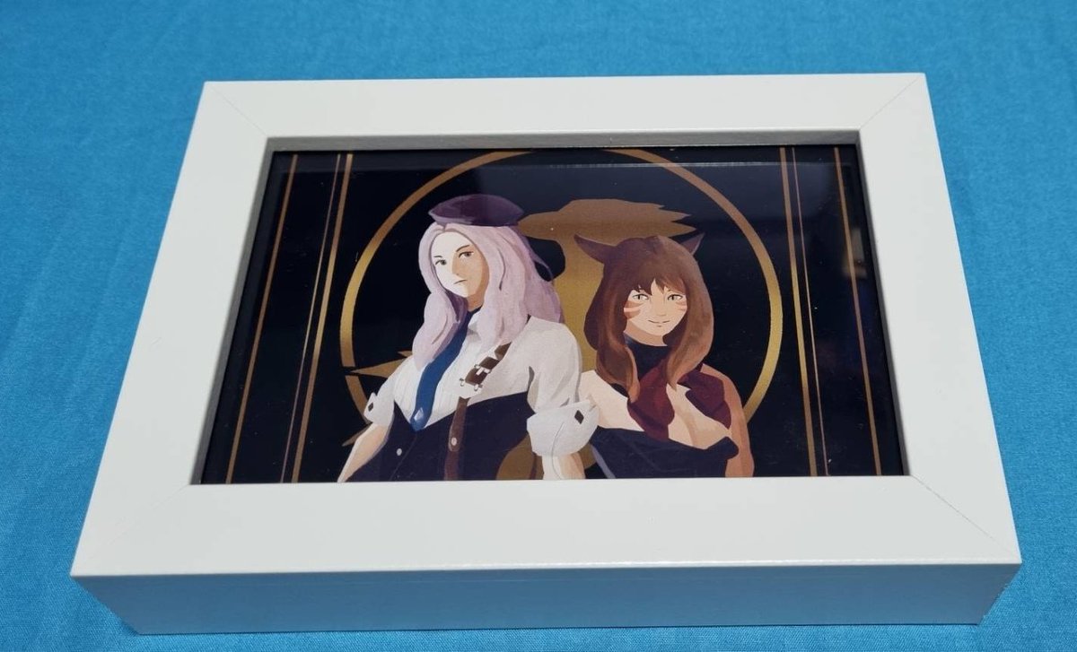 A lovely physical art of Sitora and I, done by <a href="/Fadie_Kaliber/">Fadie Kaliber</a>

Thank you so much! <a href="/sitora_ffxiv/">Sitora Verius</a>