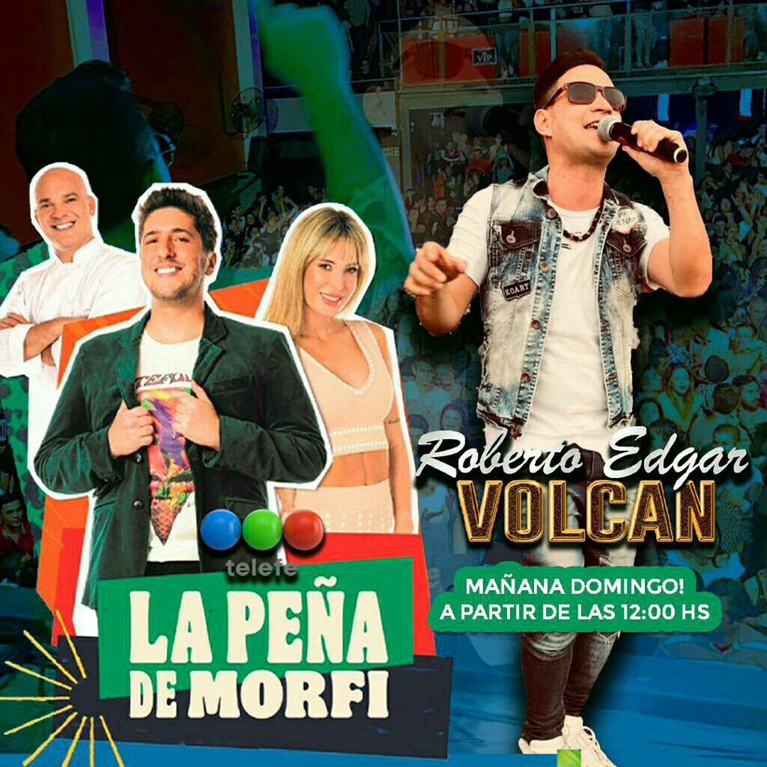 grupo_volcan's tweet photo. Hoy en @MorfiTelefe con toda la banda! Ahí nos vemos! 🕺 @RobertoEdgar01 @grupo_volcan @JEYMAMMON @jescirio @telefe #RobertoEdgar #volcan #Domingo #morfitelefe https://t.co/iy8odnjCGR