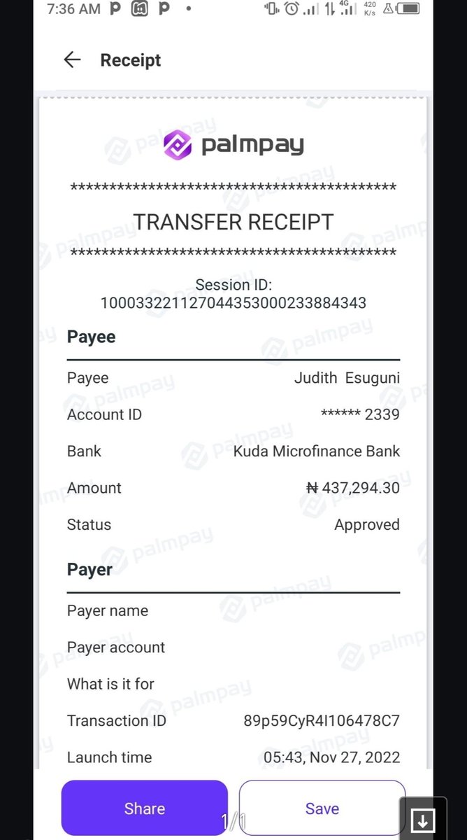 Giftiago's tweet photo. @kudahelp_ng @AdesholaAdeseun A customer made this payment to my account since 5am and up till now.  Nothing is reflecting on my Kuda account.   Please resolve this issues https://t.co/KU9KftzxLz