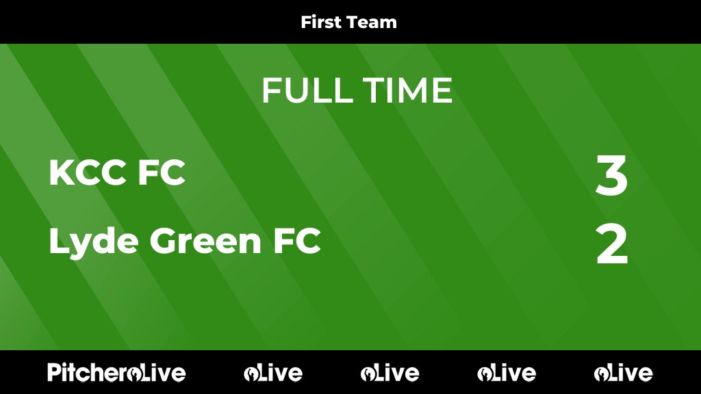 LydeGreenFC's tweet photo. FULL TIME: KCC FC 3 - 2 Lyde Green FC
#KCCLYD #Pitchero
https://t.co/K2BCqewtDi https://t.co/yCHWsrDCme