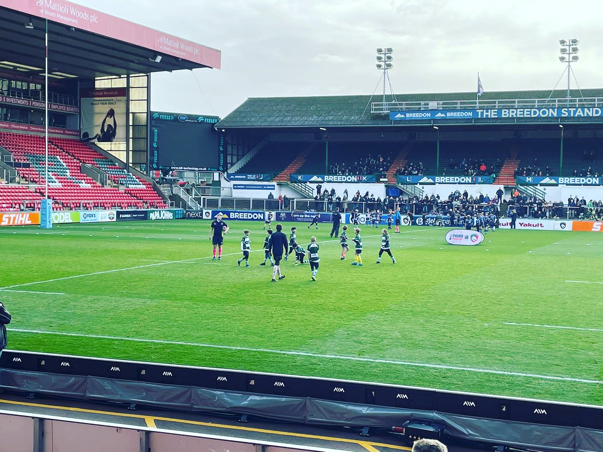 Great day being had by @corsairsrugby u10s team @leicestertigers . Starting with the Prima cup and shortly watching the professionals play @londonirish1898 #stars #fun #rugbyfamily #Rugbyunion
