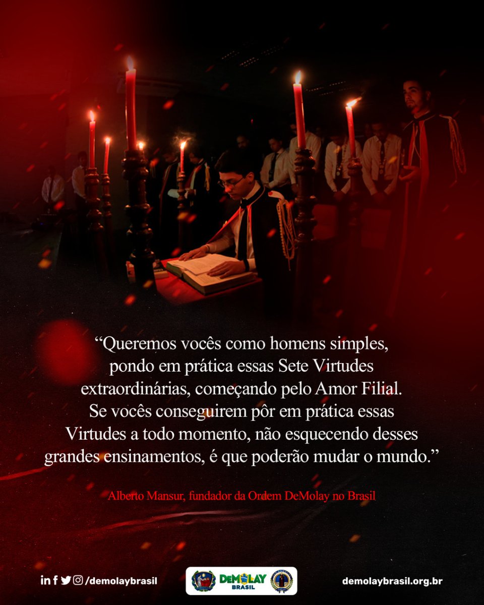 DeMolayBrasil's tweet photo. Mais que a possibilidade de exercer competências de liderança, é esperado que um DeMolay possa ser um homem humilde e valoroso, que primeiramente coloque os princípios e as Virtudes em prática no seu cotidiano.

Seja um DeMolay!  Acesse https://t.co/1iaYs8o3SL https://t.co/agWuQSPprP