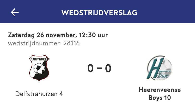 hvb8heerenveen's tweet photo. 0-0 gespeeld bij @VVdelfstra 4 gistermiddag. Zij speelde iets #makkelijker en waren ook wat #jonger Veel loopvermogen op hun middenveld. Toch hebben wij ook #kansjes gehad. Dus wel een #terechte uitslag. @GreensportN @HertzHeerenveen #BarOase #SmiStaal @vvHvB @hvb10heerenveen https://t.co/kdqq5Ijn6U