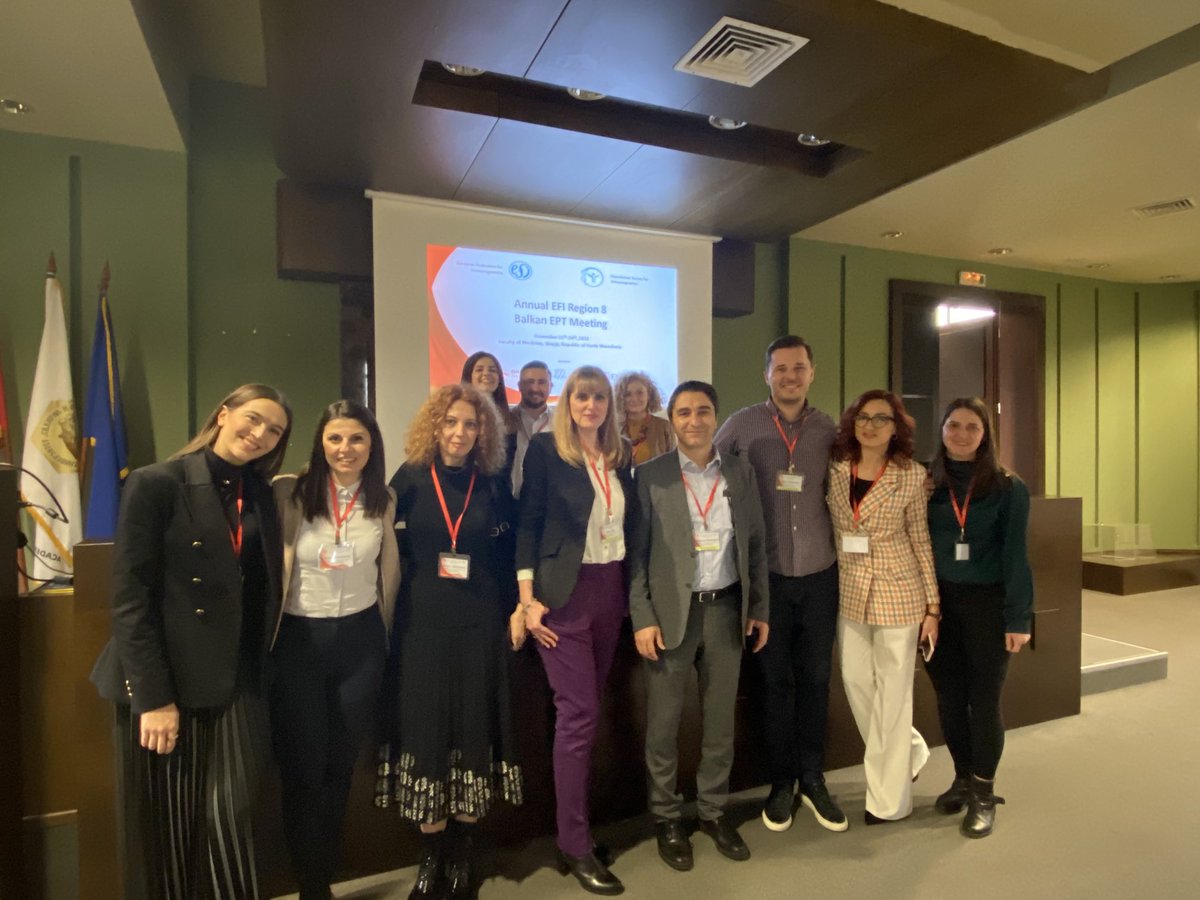 Excellent EFI region 8 Balkan EPT meeting held yesterday in #skopje, #North Macedonia 🇲🇰. Stimulating presentations. Congrats to Aleksandar Petlichkovski and colleagues (photo) for the perfect organisation and hospitality. <a href="/EFI_Office/">EFI Office</a>⁩ #histocompatibility, #immunogenetics