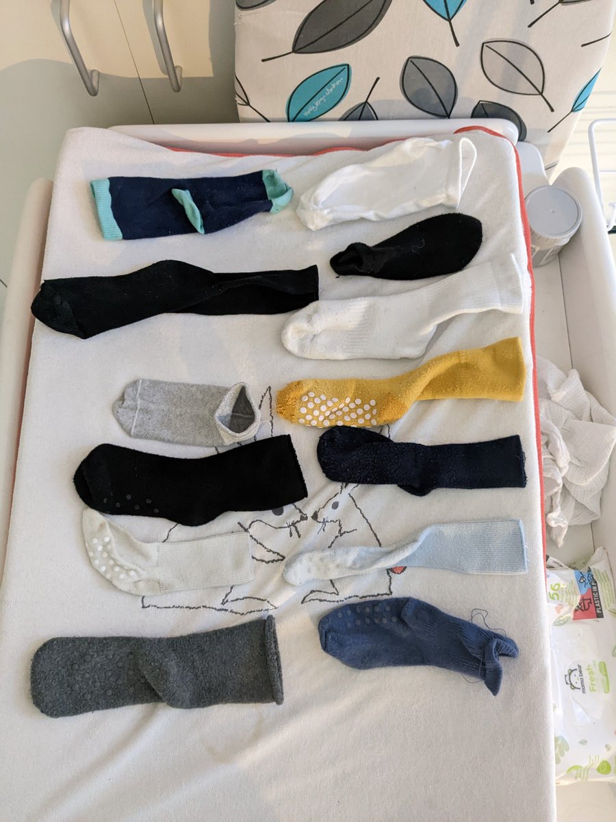 Househusband performance. 13 single children's socks. And none in the dirty.