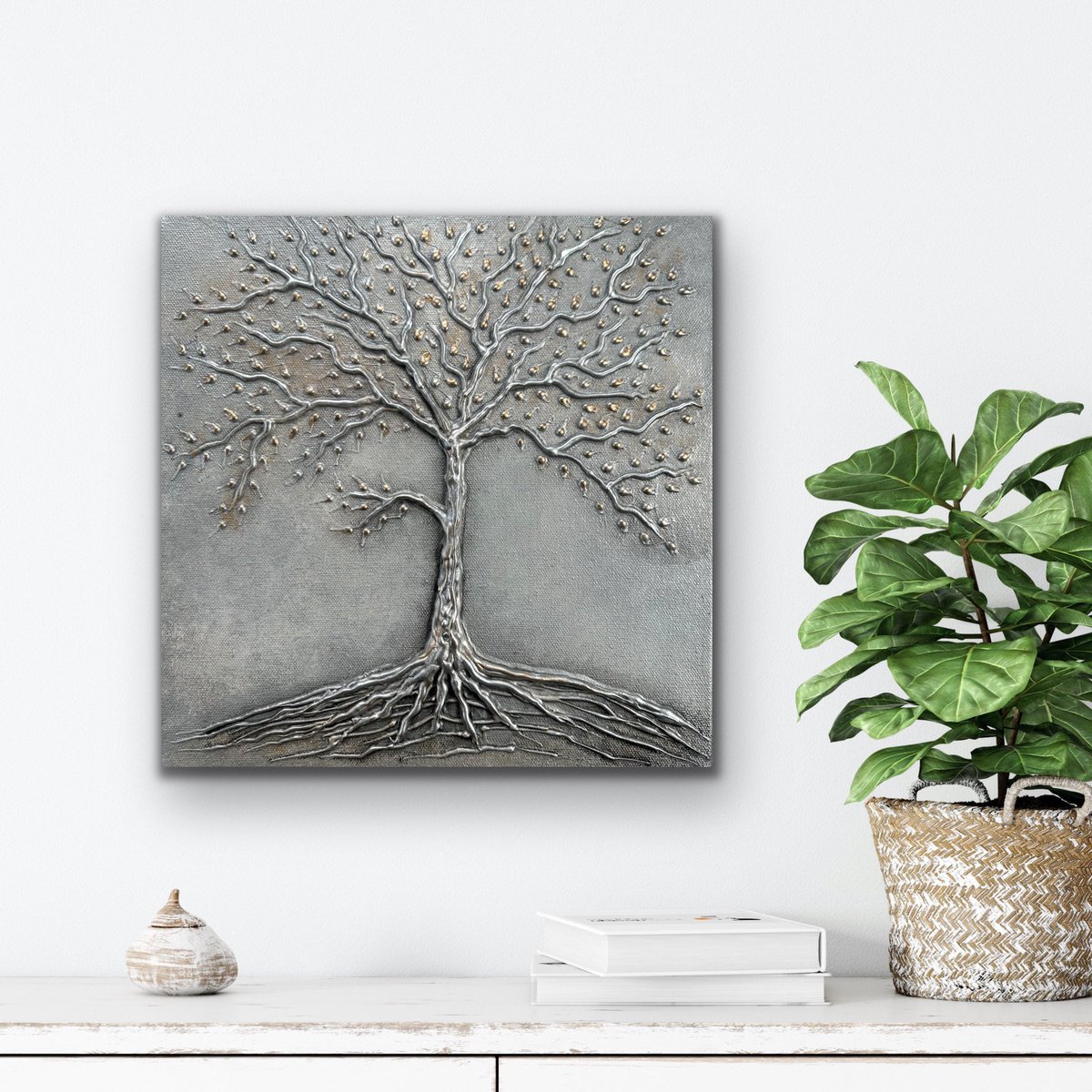 MKLongArt's tweet photo. Gray Silver Gold Painting on Canvas, Small Square Artwork, Tree Painting with Roots, Ready to Hang Original Art, Small Paintings, 12x12 https://t.co/gZejfcdIii #art #artist #Etsy #decoration #artonline #originalart #artforsale #SquareArtwork https://t.co/YynR3wC8jd