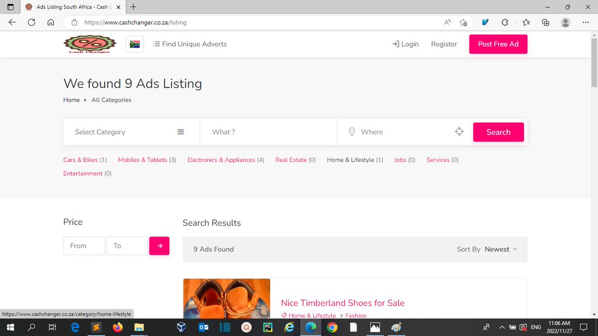 Cash_Changer's tweet image. cashchanger.co.za Cash changer. Sell almost anything here property, cars, electronics, jobs etc just to name a few. Simplest, Quickest way to sell classifieds adverts. #Sell #Buy #advertisement #properties #Sales #adverts. Check it out! Start using cash changer to sell.