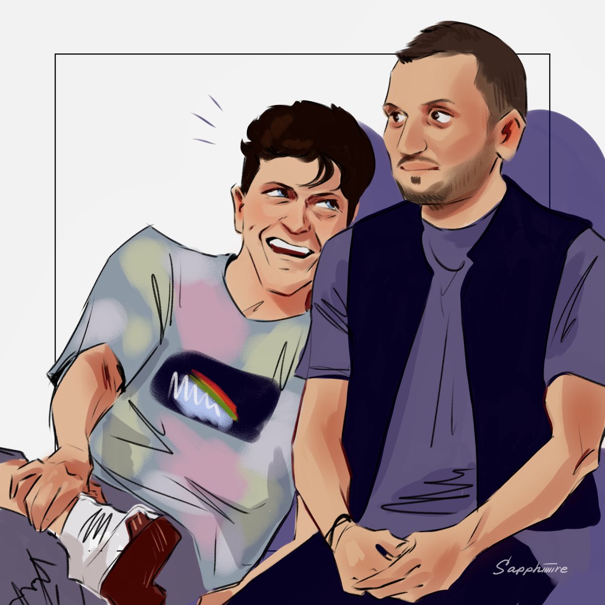 sphiiiiire's tweet image. Один смеётся, другой преисполнился в познании 

#импровизация #improcom #improvisation #импрофд #импрофандом #sketchbook #sketches #импроком #фанарт #импро