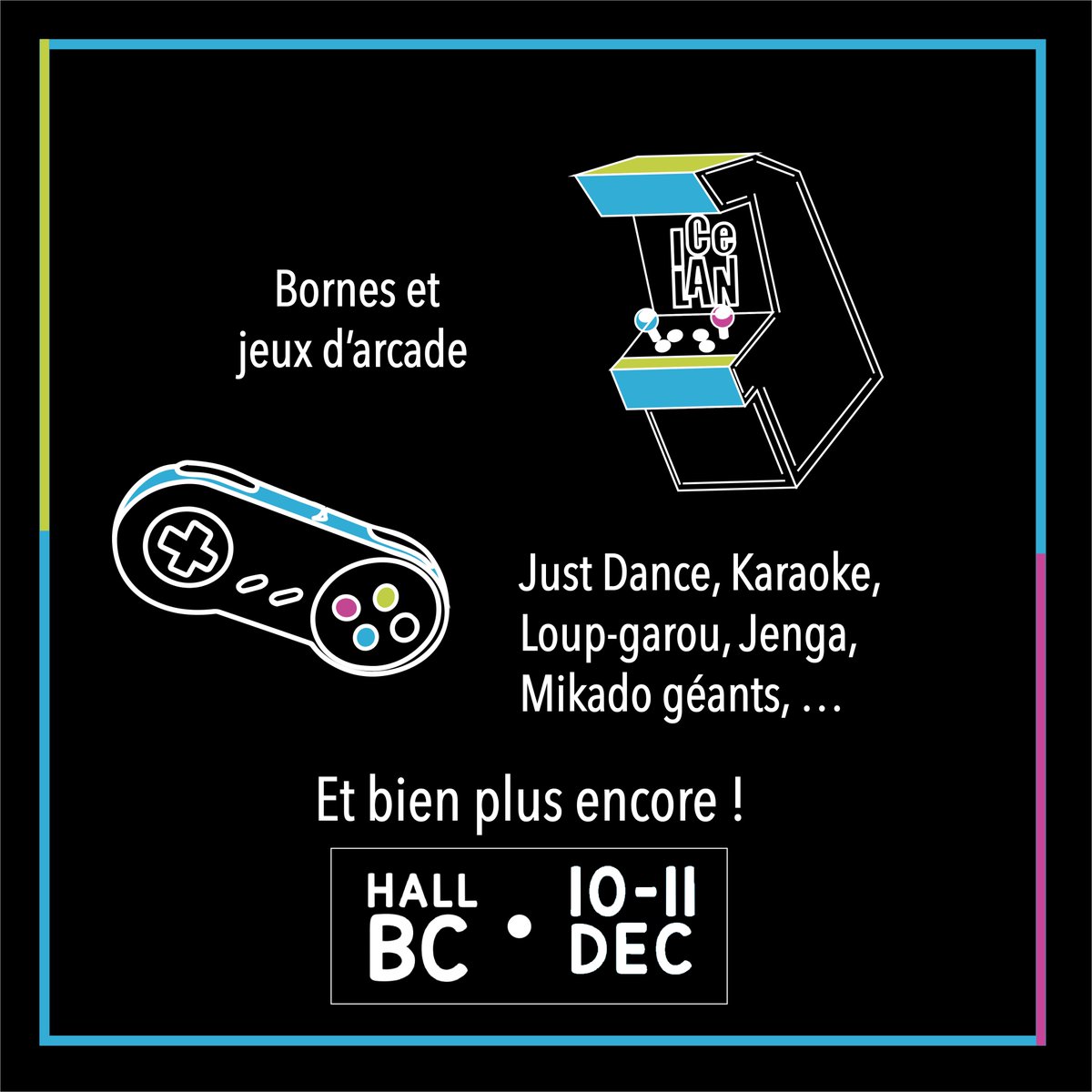 CLICGameStar's tweet image. Game* revient vers vous avec la 3ème édition de sa LAN : ICeLAN ! 
L&apos;événement se déroule les 10 et 11 décembre 2022 au Hall du BC.
Les inscriptions ouvrent demain à midi et les places sont limitées, alors restez à l&apos;affût sur tous nos réseaux sociaux ! :)