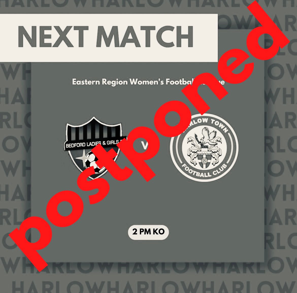 Unfortunately todays game has been postponed 

Due to a waterlogged pitch for Bedford we move onto next weeks game 

#Hawks