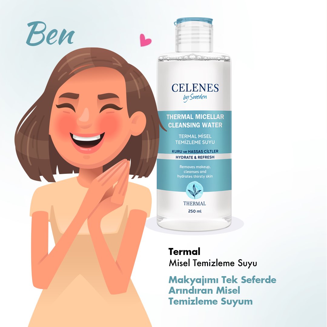 CelenesTR's tweet photo. Celenes Misel Temizleme Sularını Keşfedin!
Makyajı temizlerken sebum dengesine zarar vermez.
Cildi nemlendirirken, içeriğindeki mineraller cildin ihtiyacını karşılar.
Cildin yağ dengesinin korunmasına yardımcı olur.
…
#celenes #celenesbysweden #ciltbakımı #miselsu https://t.co/UmWhwu3aDV