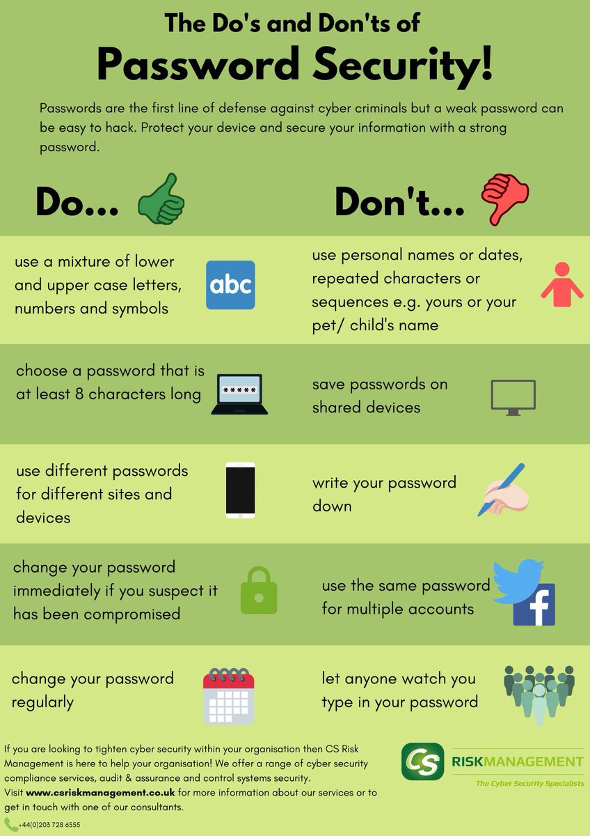 SecurityTrybe's tweet photo. Password Security (Do’s and Don’ts)

#cybersecurity #infosec #password #security #community #vulnerability #tech #hackers #technology #cyber #websecurity #Web3 #dev #Hacked #hackers #hacking #recon #PenTest https://t.co/6sfrrXHG7c