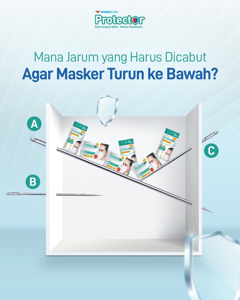 ProtectorMasker's tweet photo. Waktunya mini quiz berhadiah dari #WingscareProtector.

Yuk, jawab pertanyaan pada gambar dan menangkan saldo OVO Rp 100.000 untuk 1 pemenang beruntung. Caranya, follow Instagram @protectormask.id, tulis jawaban di kolom komentar dan ajak 3 temanmu buat ikutan. https://t.co/S78haKDkXG
