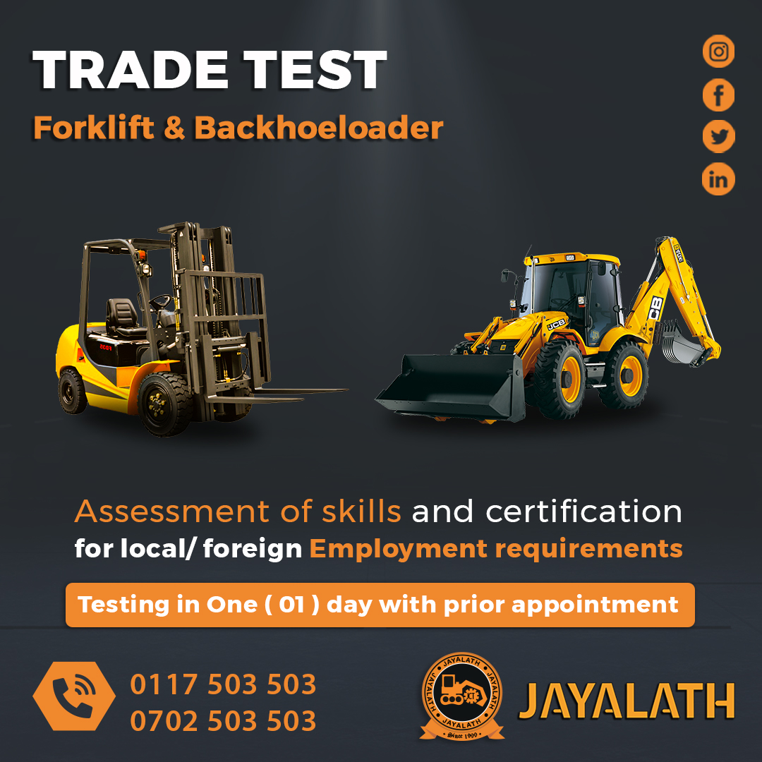 Jayalath_VTC's tweet photo. 1-Day Trade test with prior appointment for experienced operators to evaluate their skills. #Certification provided following the successful completion of test. Trusted organization in Sri Lanka, by Singapore #BCA to conduct exams for your required corporate standards. #TradeTest https://t.co/1ZPHzEwLGD