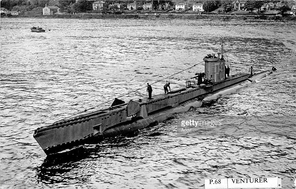 OnthisdayRN's tweet photo. #OnThisDay 1945 @RoyalNavy submarine HMS VENTURER under the Command of Lt JS Launders DSC became the first ever submarine to sink another submarine while both were submerged. This famous name will return shortly as the first Type 31 Frigate, HMS VENTURER, 
@RNSubMuseum https://t.co/SzAFEybbAp