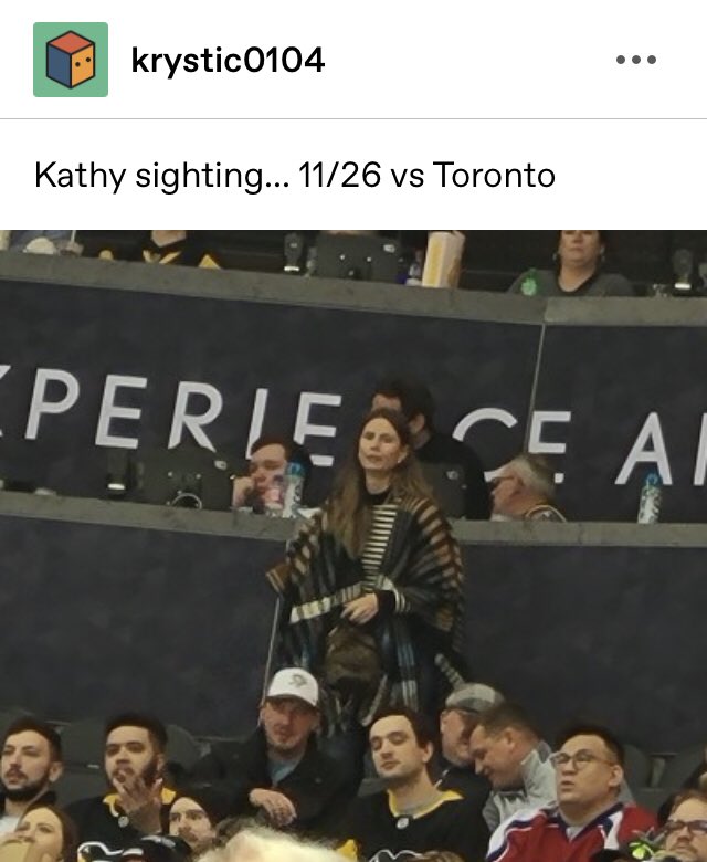 I can't stop laughing!  Can you imagine, this is Sidney Crosby's girlfriend ! She urgently needs new clothes and maybe a psychoanalyst #kathyleutner #PittsburghPenguins #SidneyCrosby