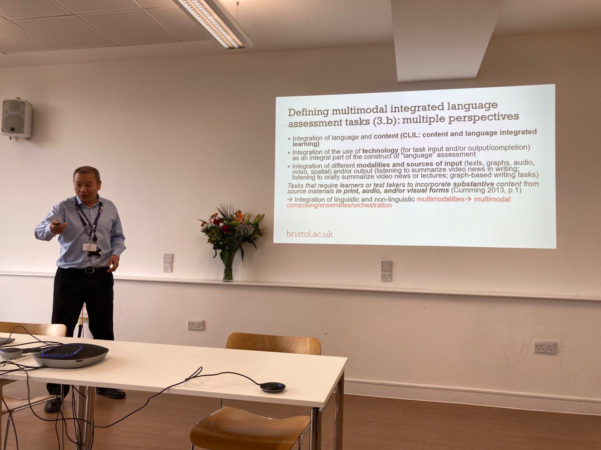 Professor Guoxing Yu talks about multimodality in language assessment, at LTF Bristol 2022