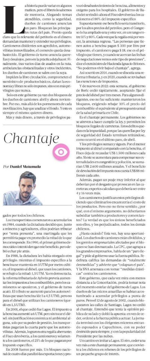 bacigalupe's tweet photo. Todos los datos que Ud necesita conocer están en esta columna de @DMatamala https://t.co/QjrwObyv8o