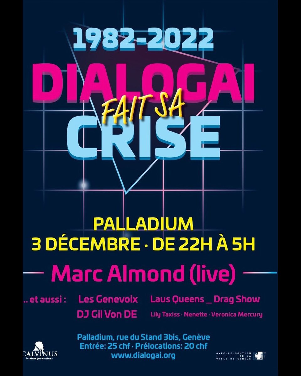 Marc will be performing at Dialogai Fait Sa Crise at Palladium in Geneva, Switzerland on 3 December 2022. For tickets and further information visit the Dialogai website at dialogai.org.