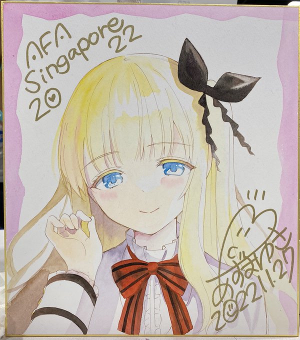 Thank you for waiting🙇‍♀️
The SHIKISHI of  Juliet  Persia and Enju Arihara is ready, please come to my booth to pick it up! 