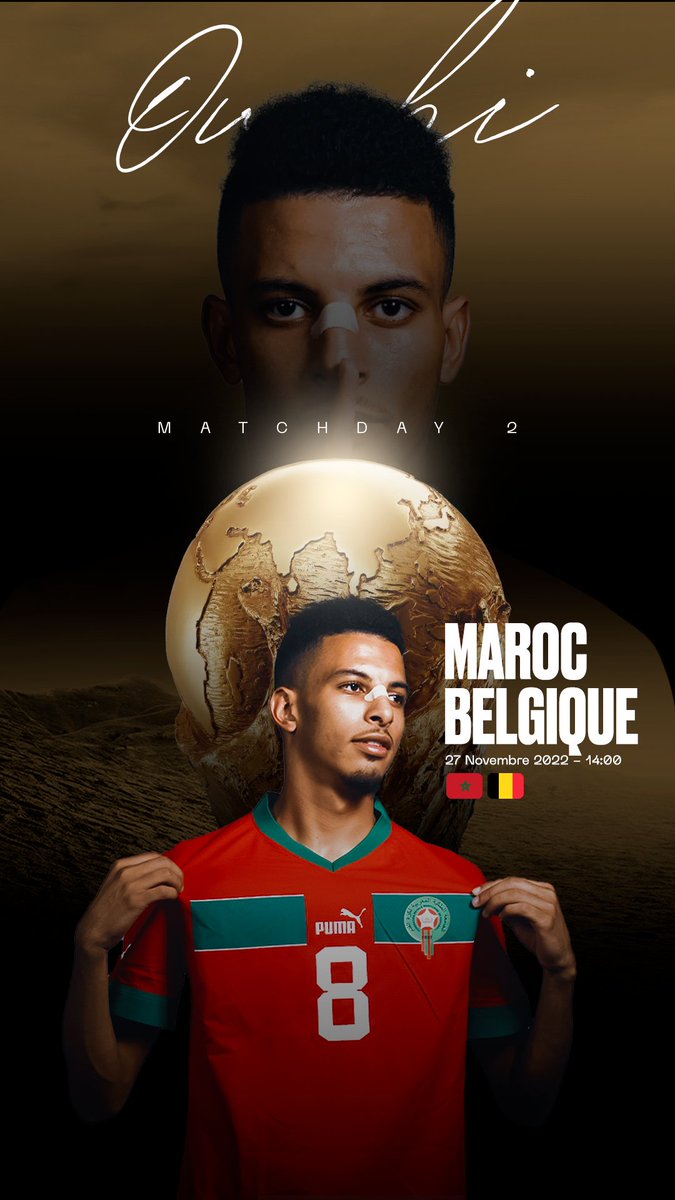 Deuxième match en Coupe du Monde pour Azzedine Ounahi et le Maroc 🇲🇦🔥

#DimaMaghrib #WorldCup2022 #CoupeDuMonde2022