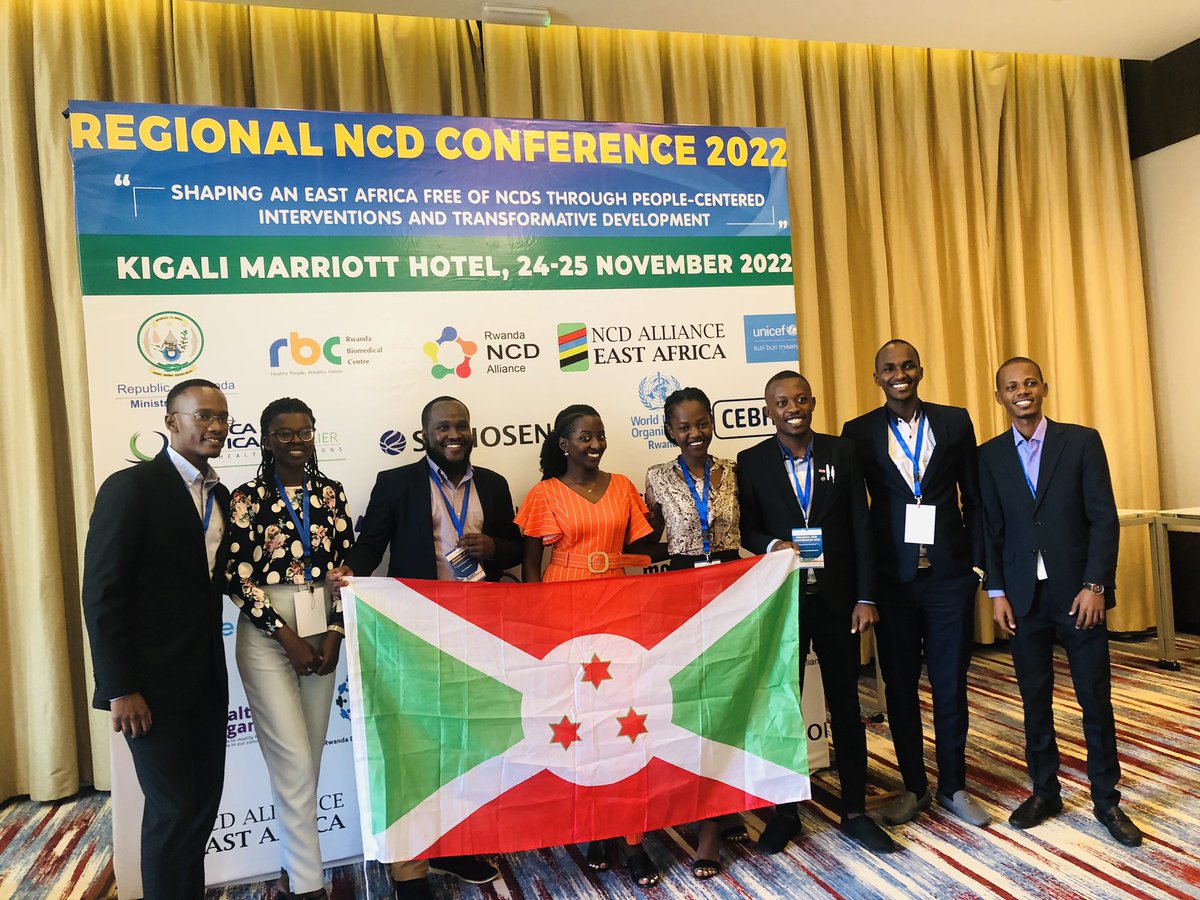 <a href="/Mbalphonse1/">Alphonse MBARUSHIMANA</a> <a href="/toyyibdimeji/">Toyyib Ọládiméjì Abdulkareem</a> <a href="/UMUTONIAnge1/">Phn. Ange UMUTONI</a> <a href="/ndagijeserge/">Serge NDAGIJIMANA, MD 🇷🇼</a> <a href="/RUSAROClever/">RUSARO B. Clever</a> <a href="/CityofKigali/">City of Kigali</a> I miss seeing delegates from different countries on the regional #NCDConference2022 picture wall with flag. This is <a href="/abem_burundi/">ABEM Burundi</a> delegates 😍

Dear Team, We owe you one!!

📸 <a href="/Loui_Ngabonzima/">Louis Grignon</a>