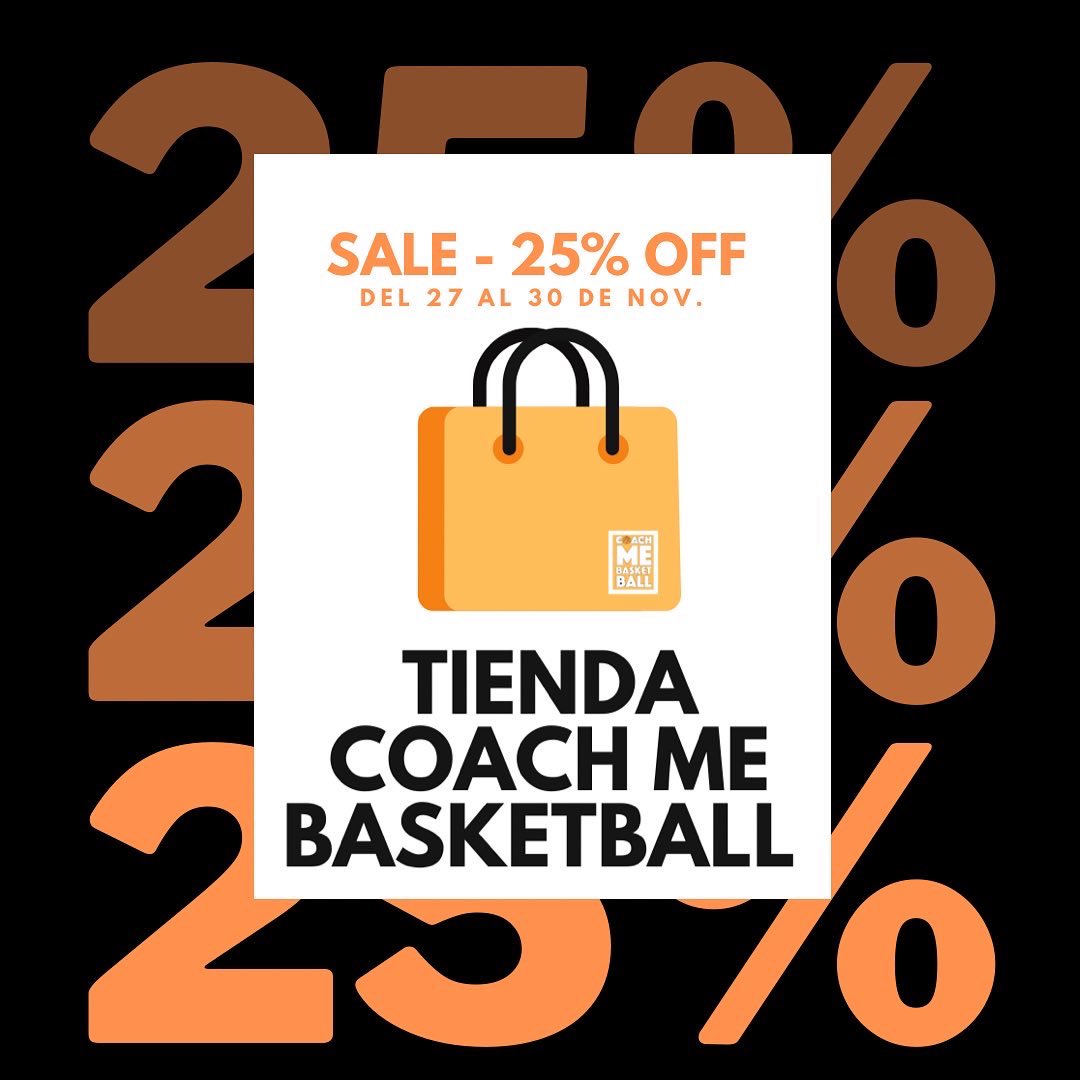 Ya comenzoooó! 📢

-25% En la tienda de 🇦🇷 y  en @bibliosport_es para quien se encuentre en otra parte del 🌎 

Hasta el ultimo minuto de Noviembre! 

🇦🇷 coachmebasketball.empretienda.com.ar

🌎 bibliosport.com/creador/coach-…