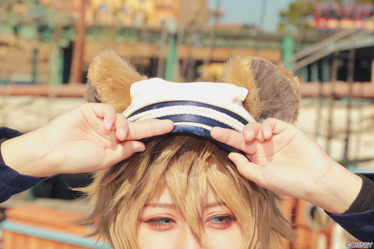 male focus 1boy hat animal ears photo background blonde hair solo  illustration images