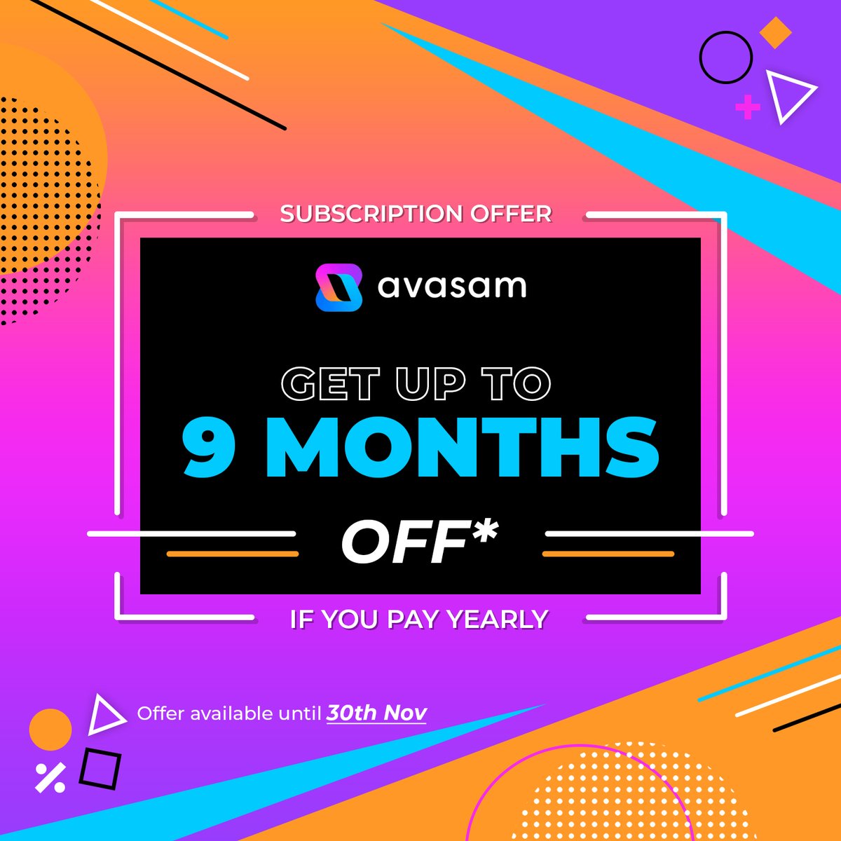 🌟Don't miss out! We've extended our amazing Black Friday eal until 30th Nov!

😎Start your DropShipping business with Avasam's Black Friday promotion!
👀Get up to 9 MONTHS OFF if you pay yearly
⏰Available until the 30th of November 2022

Sign-up here: avasam.social/3GjZqJk