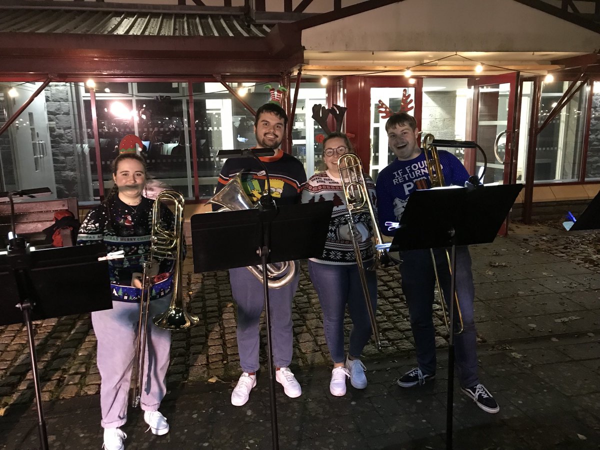 superbrassuk's tweet photo. First Xmas gig of the year on Friday - in November!! - Putting on the Xmas Lights in Bude Park with the awesome ⁦@RWCMD⁩ ⁦@PITBRASS10⁩ https://t.co/GQEpCgg074