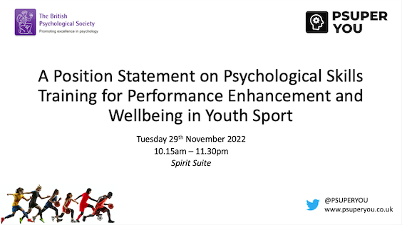 PSUPER YOU (@psuperyou) on Twitter photo The PSUPER YOU research working group are presenting a symposium at the <a href="/BPS_DSEP/">BPS Sport & Exercise Psychology (DSEP)</a> annual conference in Swansea on Tuesday morning (10.15am-11.30am, Spirit Suite). Come and join us! The PSUPER YOU research working group are presenting a symposium at the <a href="/BPS_DSEP/">BPS Sport & Exercise Psychology (DSEP)</a> annual conference in Swansea on Tuesday morning (10.15am-11.30am, Spirit Suite). Come and join us!