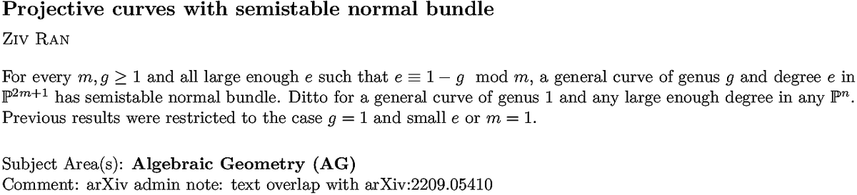 math.AG Algebraic Geometry daily arXiv submissions tweet media