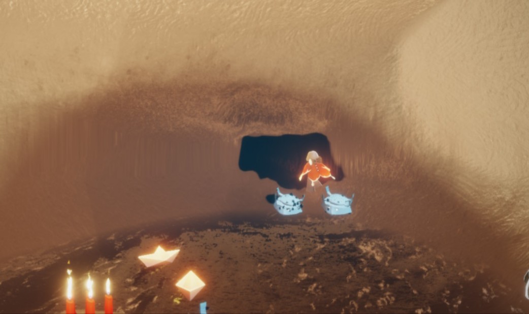 Sky_t_note's tweet image. 雨林のかくれんぼの精霊さんと蟹がいる穴、奥の黒いシミの部分を星の子が踏むと広がって絵の具遊びみたいになるの知ってました…？
ついつい遊んでしまいます🎨🖌✨
#sky星を紡ぐ子どもたち