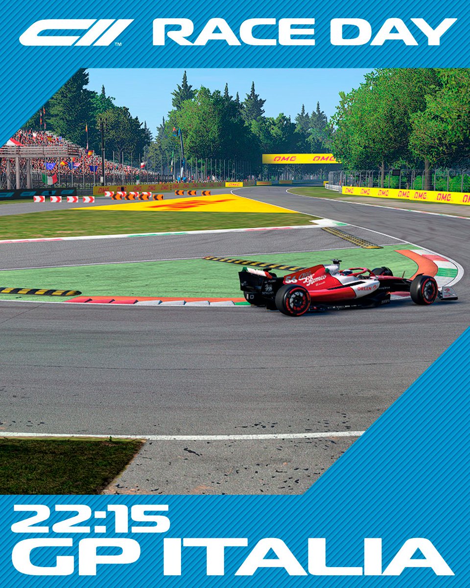 Ciermula (@ciermula) on Twitter photo 🏁 ¡RACE DAY!
🏆 Ciermula 2
🇮🇹 GP MONZA
⌚ 22:15 PM (Hora peninsular)
📺 twitch.tv/Cierbot
🎙️ <a href="/vft_rapidy/">Carlos Cabaco</a>, <a href="/piitu22_/">piituyouknow</a>, <a href="/TimoRL_/">Timo??</a> y <a href="/PabloX_CS/">pxxblo.</a>
✨ Retransmisión + POVs Pilotos
ciermula.com/ciermula-2/Ret… 🏁 ¡RACE DAY!
🏆 Ciermula 2
🇮🇹 GP MONZA
⌚ 22:15 PM (Hora peninsular)
📺 twitch.tv/Cierbot
🎙️ <a href="/vft_rapidy/">Carlos Cabaco</a>, <a href="/piitu22_/">piituyouknow</a>, <a href="/TimoRL_/">Timo??</a> y <a href="/PabloX_CS/">pxxblo.</a>
✨ Retransmisión + POVs Pilotos
ciermula.com/ciermula-2/Ret…